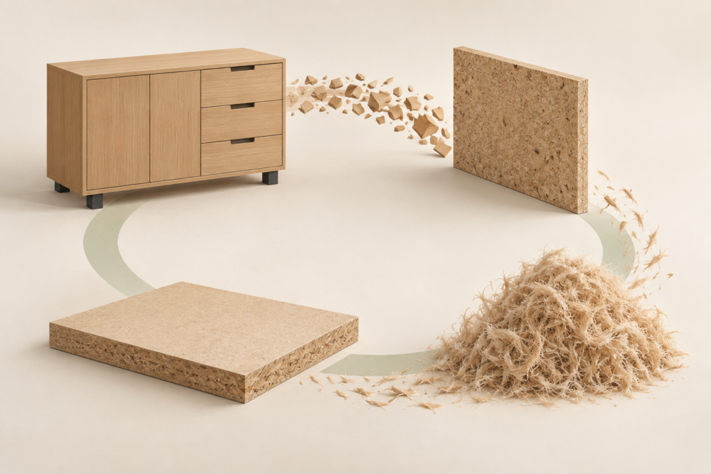 MDF furniture recycling starts with usable material data